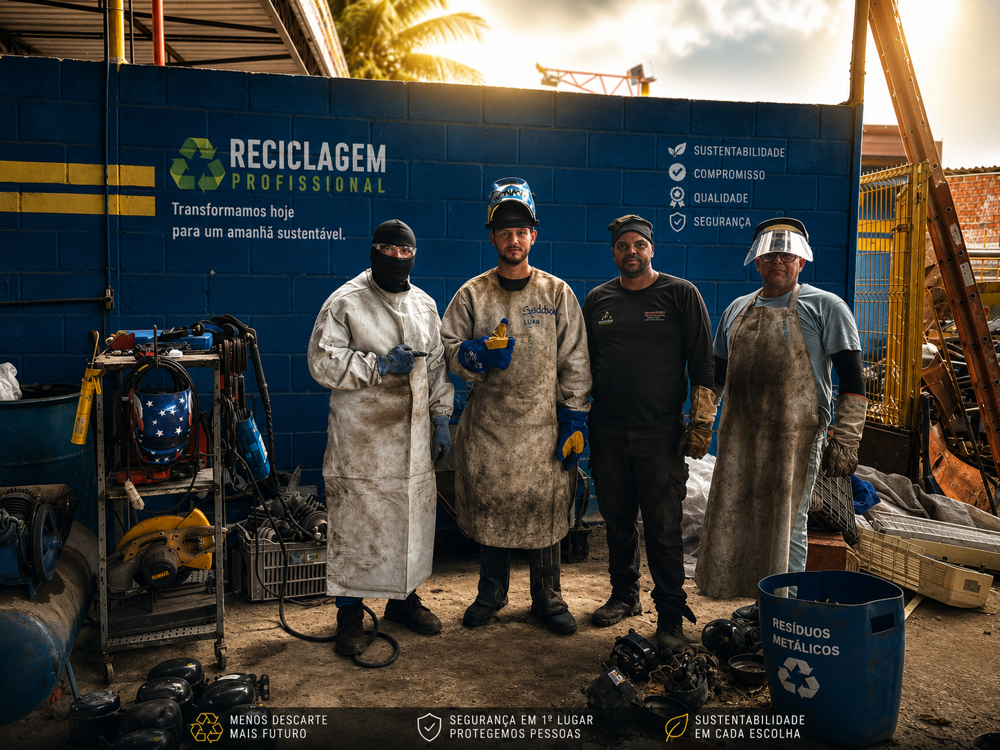 Equipe e estrutura operacional da Sucata Pereira